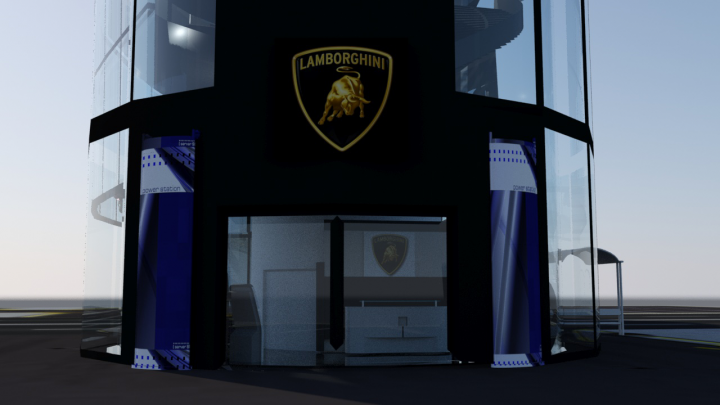 Оформление входной группы автосалона