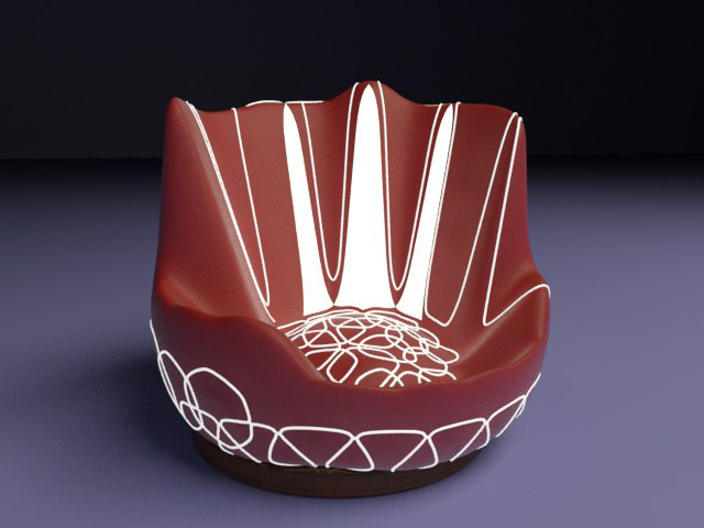 3D модель кресла с подсветкой