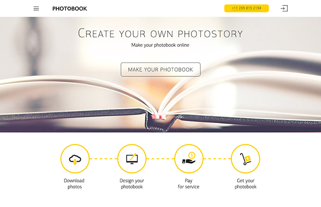 Отзывчивый сайт для сервиса создания фотокниг