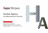 Сертификат Яндекс.Метрика