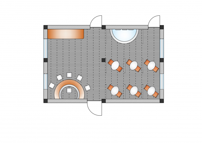 План итальянского ресторана