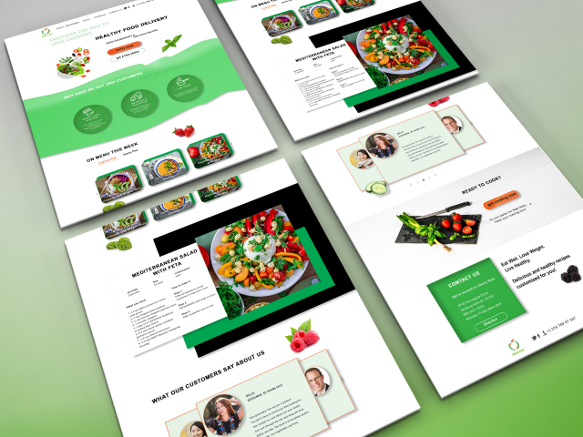 Healthy food delivery Landing page