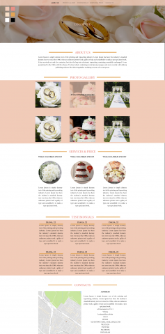 Пример дизайна свадебного агенства