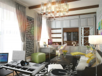 Дом в нормандском стиле. Интерьеры.