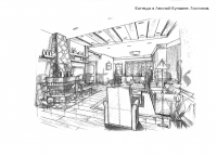 Коттедж в Лесной Купавне. Гостиная.