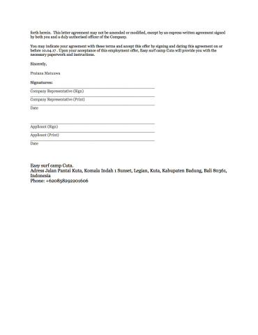 Приглашение на работу (англ.)