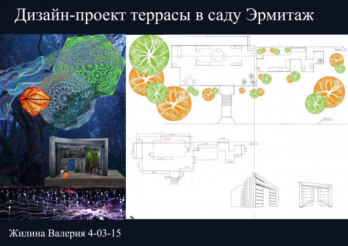 Дизайн-проект террасы в саду Эрмитаж