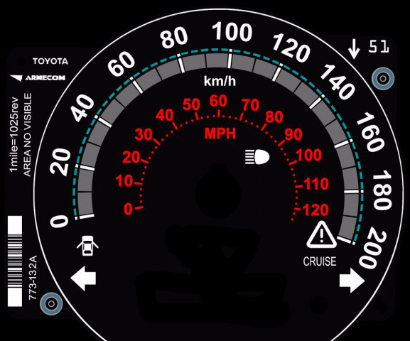 Смена метрики спидометра Toyota Tundra