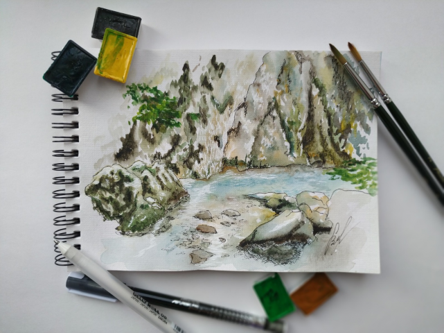 Акварельный скетчинг