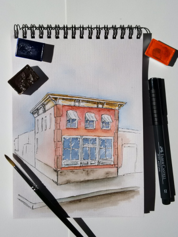 Акварельный скетчинг