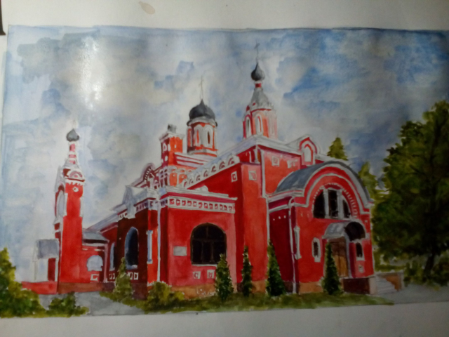 Цветовой набросок Свято-Троицкого Храма
