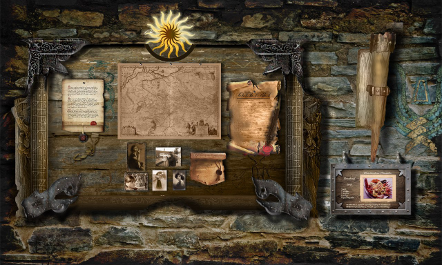 Информационная доска в старинном стиле