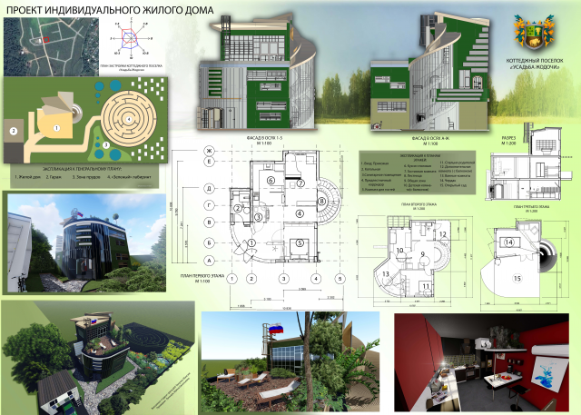 Проект частного дома с участком