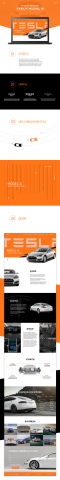 Concept landing page Tesla Model S