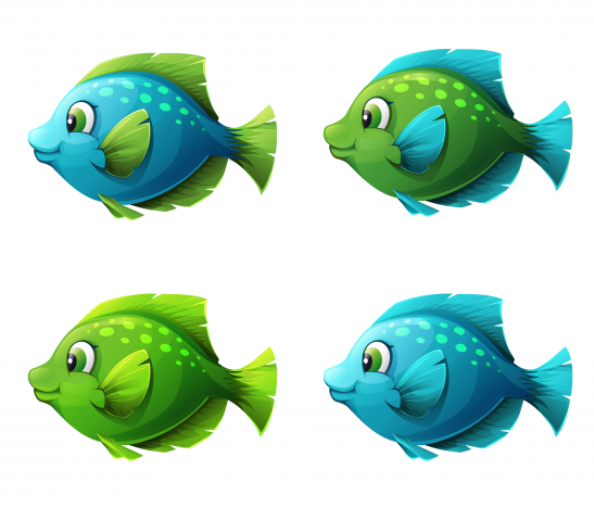 Векторная иллюстрация. Рыбки