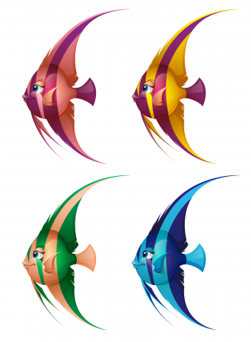 Векторная иллюстрация. Рыбки