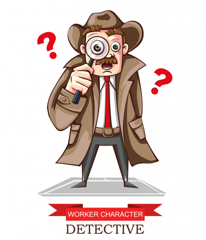 Векторная иллюстрация. Детектив