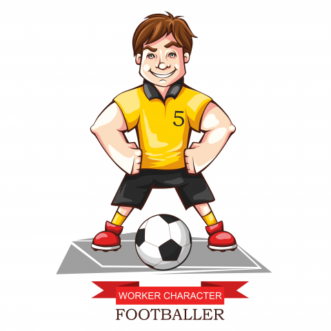 Векторная иллюстрация. Футболист