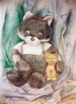 Кот с котенком