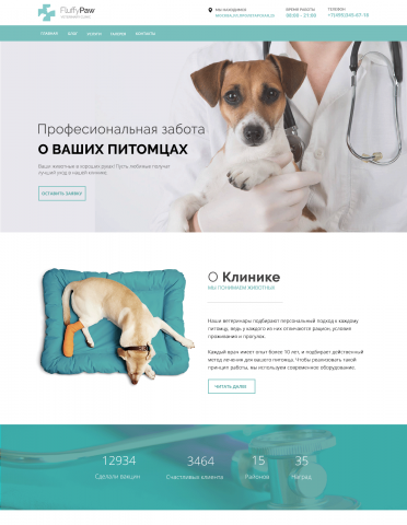 Главный экран для сайта