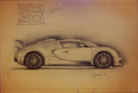 Bugatti Veyron. Рисунок. Графика.