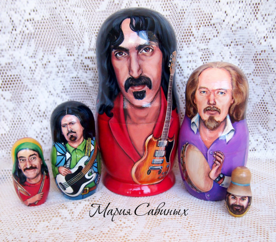Портретная матрешка. Музыканты. Рок-группа.