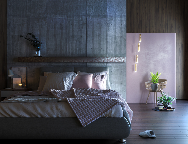 Pink and concrete