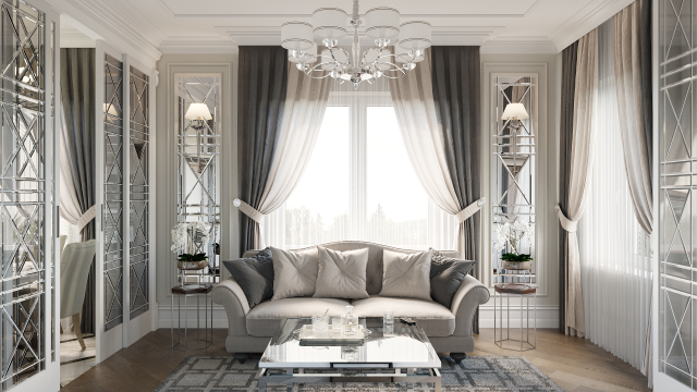 Коммерческая визуализация гостинной студии Render Sense