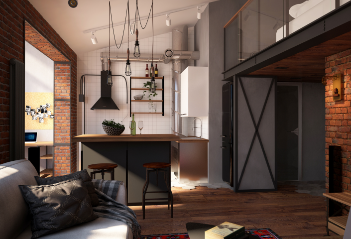 дизайн мансарды