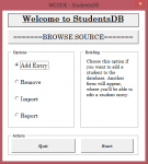 Работа с базой данных студентов