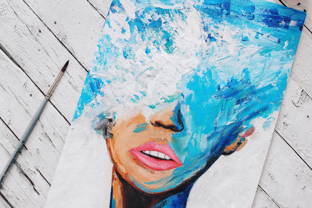 Портрет акриловыми красками