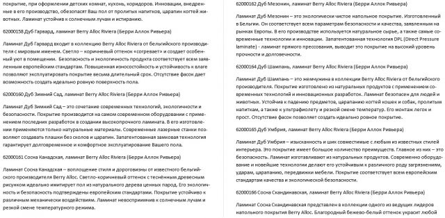 Описание ламината