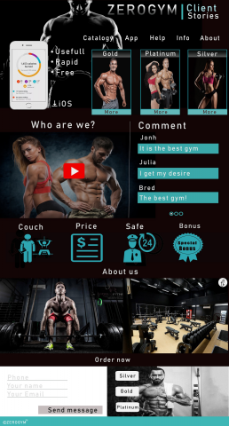 ZEROGYM - спортивный сайт