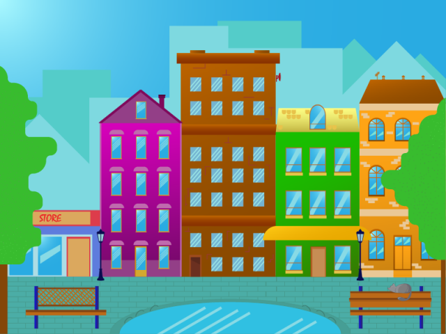 The town