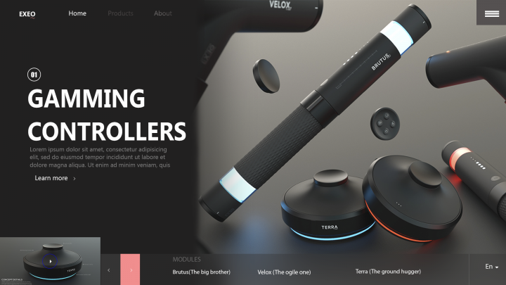 Landing Page для Компании игровых контроллеров