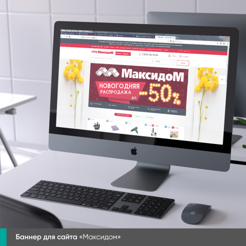 Баннер на главную страницу maxidom.ru