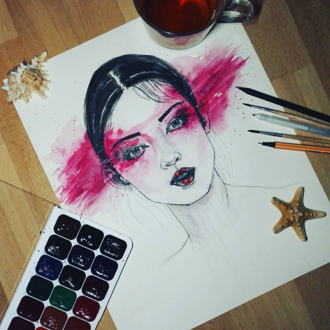 Акварель "Passion"
