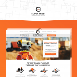Landing page сайта кадастровых услуг "СУПЕРТРЕСТ"