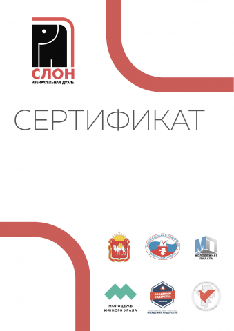 Сертификат для грантового проекта