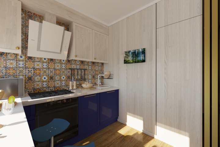 Кухня гостиная на Войковской