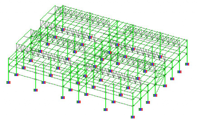 Расчет металлического каркаса парковки на 160 мест
