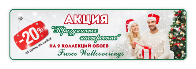 Зимний баннер на сайт "Акция"