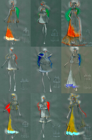 Development of sketches of the collection
