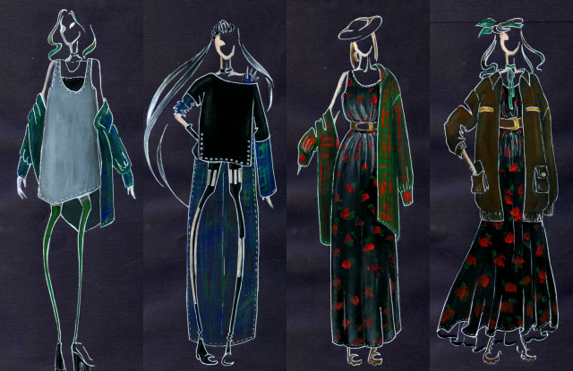 Development of costume sketches