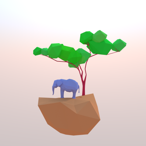 Лоуполи иллюстрация