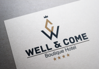 Логотип для четырехзвездочного отеля в Барселоне Well&Come