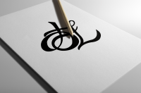 Логотип DL леттеринг