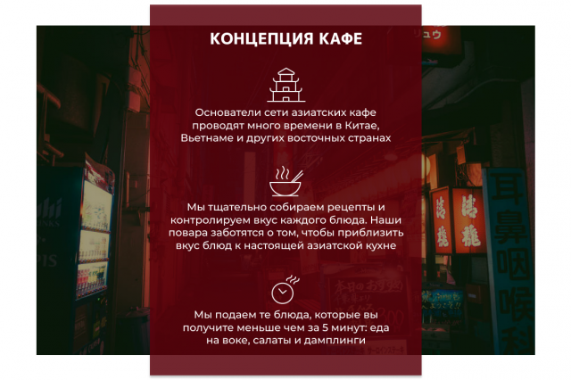 Презентация для сети кафе