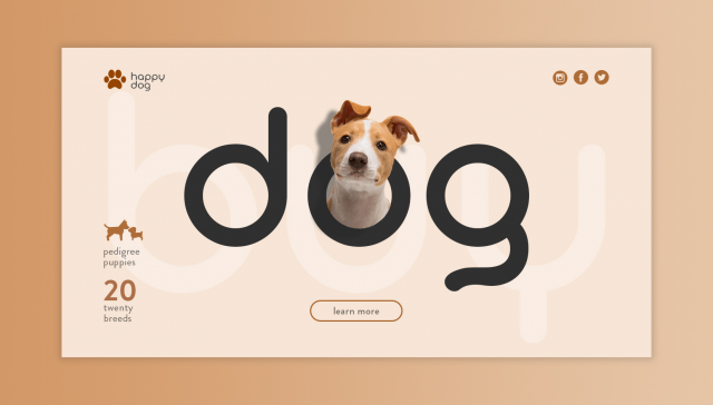 Happy dog — web-banner