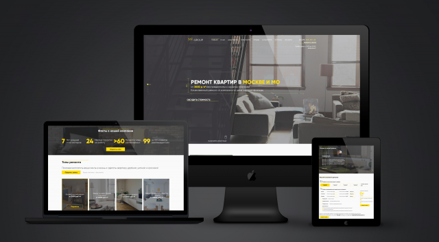 Landing page. M2-group. Ремонт квартир.